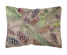Carolines Treasures 8735PW1216 Deko-Kissen, Tannenzapfen, Leinenstoff, groß, Mehrfarbig