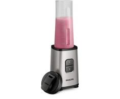 Philips HR2600/80 Mini-Standmixer ( 350 W, 28.000 Umdr. /Min., 0,7 L Fassungsvermögen, Trinkflasche, spülmaschinenfest) silber