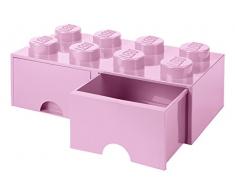 LEGO 4006 Schublade Brick Drawer 8, Plastik, Rosa, 25 x 50 x 18 cm