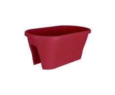 Elho Corsica Flower Bridge 60 - Übertopf - Cranberry Rot - Draußen & Balkon - L 29.6 x W 58 x H 24 cm