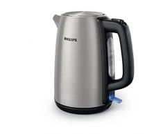 Philips Daily Collection HD9351/90 Elektrischer Wasserkocher, 1,7 l, 2200 W, Edelstahl, Polypropylen (PP), Wasserstandsanzeige, kabellos