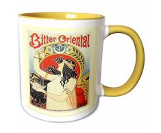 3dRose 44998_8 Mug Becher, keramik, Gelb/Weiß