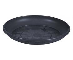 greemotion Untersetzer Harmonie, Farbe Anthrazit, Blumenuntersetzer rund, Pflanztopf-Untersetzer aus Kunststoff, Maße: ca. 30 x 30 x 4,5 cm