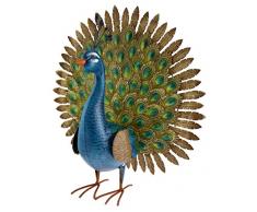 Green Jem Pfau Metall Garten Dekoration, Mehrfarbig, 25 x 64 x 64 cm