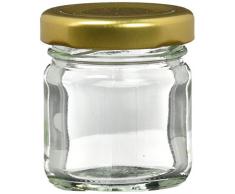 Nutley s kleines Einmachglas mit 42 ml Twist-Off-Deckel - Gold (100 Stück)
