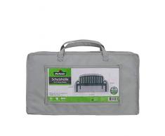 Dehner Abdeckung für Gartenbank 2-Sitzer, ca. 130 x 85 x 65 cm, Polyester, grau