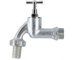 GARDENA Wasserhahn mit Schlauchverschraubung: Verchromter Wasserkran für Innen & Außen, 26.5 mm (G 3/4)-Gewinde, für 19 mm (3/4)-Schlauch (7331-20)