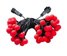 WeRChristmas WRC-8677 Lichterkette, 50 LEDs, Niederspannung, verbindbar, Rot