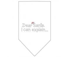 Mirage Pet Products Halstuch, Weihnachtsmann, Strasssteine, Größe S, Weiß