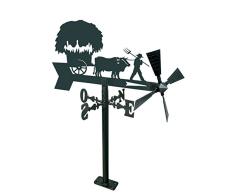 Arthifor Gartenlaterne mit Jutes-Silhouette, Schwarz matt