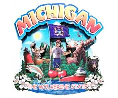 Michigan State Montage Holz Kühlschrank Magnet 2