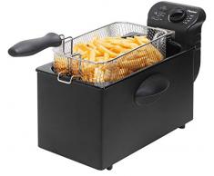 Bestron Fritteuse Cool Zone, Für 1 kg Frittiergut, 3,5 Liter, 2000 W, Schwarz