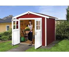Weka Gartenhaus 224, schwedenrot, 280 x 259 x 227 cm
