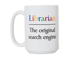 Bibliothekar das Original Suchmaschine – Tolles Librarian Geschenk Tasse – 444 ml Deluxe Doppelseitig Kaffee Tee Tasse
