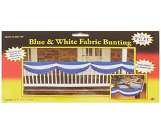 Beistle 50948 Patriotische Stoff Wimpelkette blau/weiß