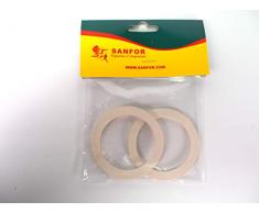 Sanfor 80251 Box 100 Blister 2 Dichtungen Kaffeemaschine 6 Tassen, Kautschuk, Weiß