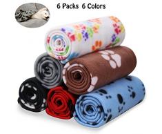 Comsmart Pet Decke Warm Hund Katze Fleece Decken Sleep Matte Pad Bett Bezug mit Pfoten Weiche Decke für Kätzchen Welpe und andere kleine Tiere