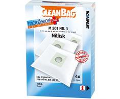CleanBag M 201 NIL 3 Staubbeutel, wie Original: 22359500, 81846000, 1470286500, Inhalt: 4 Staubsaugerbeutel + 1 Universalfilter