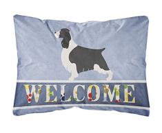 Carolines Treasures BB8273PW1216 Dekokissen, Motiv: Englischer Springer Spaniel, Leinenstoff