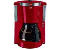 Melitta Look Selection 1011-17, Filterkaffeemaschine mit Glaskanne, AromaSelector, Rot