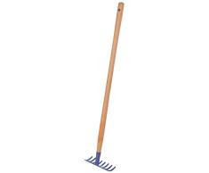 Connex Kinder-Rechen mit Stiel / Laubbesen / Laubrechen / Rasenrechen / Gartenharke / Garten / FLOR59405