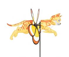 HQ Windspiration 100768 Spin Critter Kitty Cat, UV-Beständiges und wetterfestes Windspiel, inkl. Standstab, Kitty Cat, Höhe: 63 cm, Tiefe: 48 cm, Ã˜: 30 cm