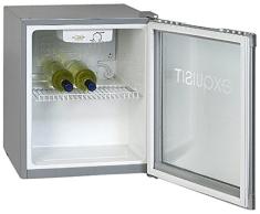 Exquisit KB01G Freistehend 50l Edelstahl Kühlschrank