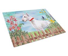 Carolines Treasures CK1255LCB Schneidebrett mit Federn, Bullterrier, groß