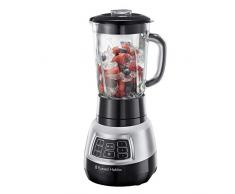 Russell Hobbs Standmixer Glas Velocity Pro (7 Einstellungen: 3 Geschwindigkeistsstufen + IceCrush + 3 Programme für Smoothie, Getränke & Suppen) 1.5l Glasbeählter, 22.000U/min, 0.9PS-Motor, 25720-56