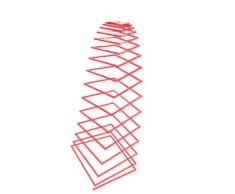 SunSpiro® - Licht & Laune® Sonnenspirale Square, rot, D. 20 cm - Länge ca. 70 cm