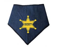 Spoilt Rotten Pets Hund Bandana (S2) Kleiner Hund Sheriffstern Hund Bandana für vierbeinigen Gesetzeshüter – Jean Stoff Vier verstellbar Größen erhältlich von A Tiny Chihuahua bis extra große ST BERNARD (Kleine bis mittelgroße Hund)