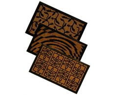 Velcoc Fußmatte Spider Mezzaluna Luna Kokosnuss mit Gummi 75 x 45 cm