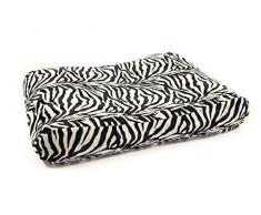 Comfort-Kussen 7CBAG1-BF-ZEBZW Komfort Hundebett Deluxe Lagerfeuer Zebra, 80x55x15 cm, schwarz/weiß