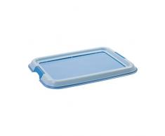IRIS, Welpentoilette / Training Pad Halter für Hunde / Tablett für Trainungsunterlagen Pet Tray, FT-495, Kunststoff, blau, 49 x 36,5 x 3,2 cm