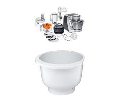 Bosch MUM56340 Küchenmaschine Styline + MUZ5KR1 Kunststoff-Rührschüssel für Küchenmaschine Mum5