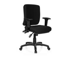 hjh OFFICE 702200 Bürostuhl Drehstuhl ZENIT BASE Stoff schwarz, dicke feste Polsterung, individuelle Verstellmöglichkeiten, höhenverstellbare Armlehnen, Schreibtischstuhl ergonomisch, Büro Sessel