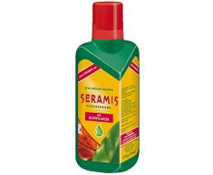 Seramis Flüssiger Pflanzendünger mit Dosierhilfe für alle Blühpflanzen, Vitalnahrung, 500 ml, Grün