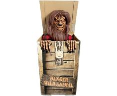 Forum Novelties Animatronic Prop animierte Wolf in einer Box für Party Dekoration, Braun
