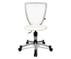 Topstar 71487S03 Titan Junior, Schreibtischstuhl, Kinderdrehstuhl, Jugenddrehstuhl, Netzrückenlehne und Bezugsstoff weiÃ, 40 x 44 x 98 cm