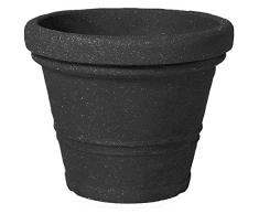 Floralo Blumentopf, Claudia Durchmesser 60 cm, schwarz/granit, 70 x 70 x 56 cm, 110.5 L, 6070-SG