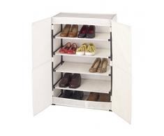 Wenko 64010100 Schuhschrank Butterfly für 15 Paar Schuhe, Polypropylen-Faserstoff, 61 x 90 x 32 cm, beige