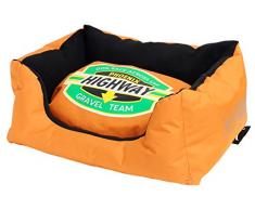 Gravel Dogs Technology 300230ORA COUCH MOTORS BETT FÜR HUND, HUNDE SOFA, M, orange