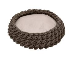 LINZ Hundekorb, Tau-Material, geflochten, 50 x 50 cm, taupe