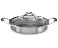 KitchenAid kc2 C35brst 5-Ply Kupfer Core 3,5 Quart Braiser mit Deckel – Edelstahl, mittel, Edelstahl-Finish