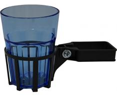 Angerer Getränkehalter für Hollywoodschaukel Vierkant eisengrau, inkl. Becher blau, 980/0004