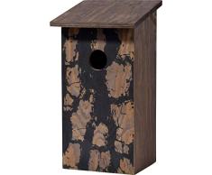 dobar 11020e Klassischer Nistkasten mit Baumrinde-Aufdruck Pinus sylvestris, Meisenkasten zum Aufhängen, 15.5 x 14.5 x 30 cm, Motiv: Einheitsgröße, Kiefer