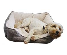 Rosewood 04417 Hundebett Medium aus kuschelig weichem Pelz, quadratisch und mit Rutschfester Unterseite, Maschinenwäsche, 61 x 46 cm