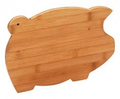 King Home T1590019 Schneidebrett Bambu Pig, 28 x 1 x 20 H