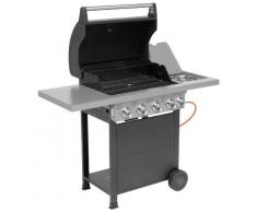 Justus Hermes JG 400 F2S Gasgrill, Schwarz