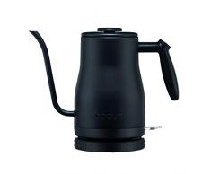 BODUM 11940-01EURO BISTRO Elektrischer Wasserkocher mit langem Auslauf aus Edelstahl, 1.200 W, 1.0 L
